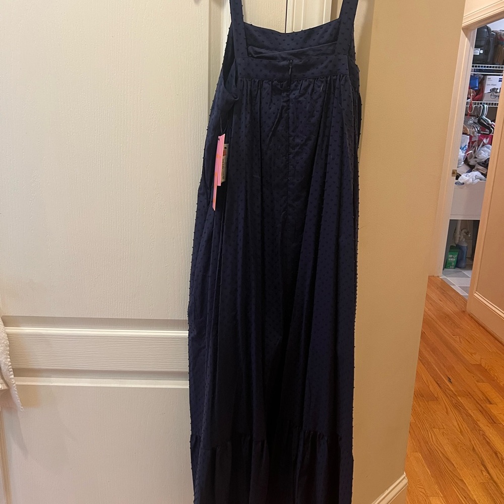 Blue Pleated High-Low Maxi Dress for Casual Days